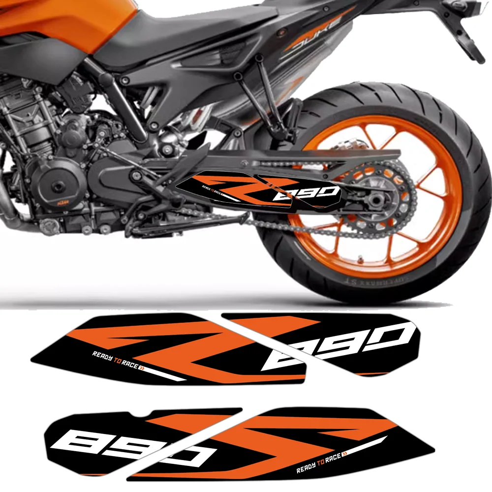 Pegatina de brazo basculante para motocicleta, calcomanía protectora de aventura para KTM Duke 790 890, accesorios de brazo oscilante R Duke790 Duke890 Duke890R 2024