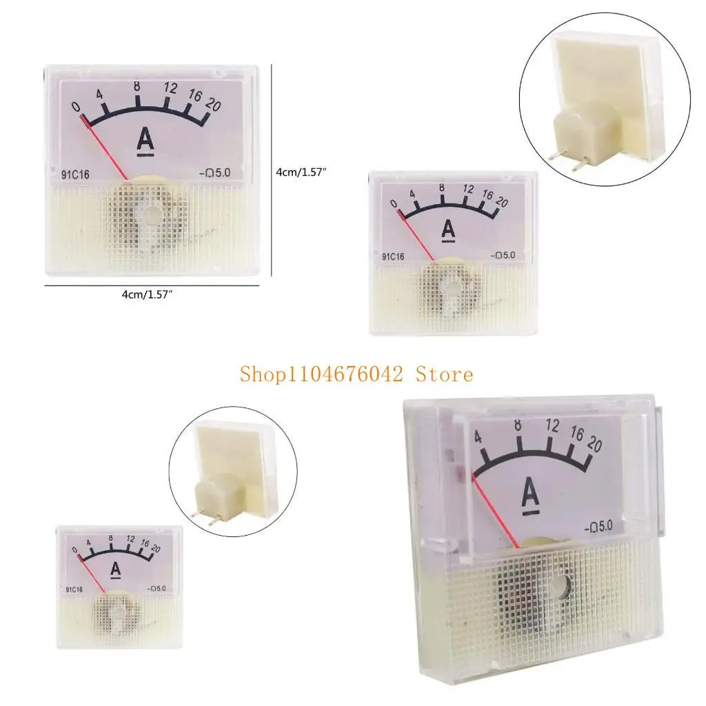 

5asd for DC 0-20A Analog Current Meter Panel AMP Gauge Current Tester Mechanical Amme