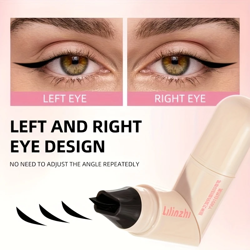 قلم تحديد العيون الدوار برأسين مقاوم للماء، مقاوم للتلطخ، قلم تحديد العيون سريع الجفاف يدوم طويلاً، مستحضرات تجميل للمبتدئين #6