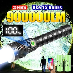 2024 Super High Power Led Flashlight Ultra Powerful Linghting 3000M Flashlights Rechargeable Torch Strong Light Tactical Lantern