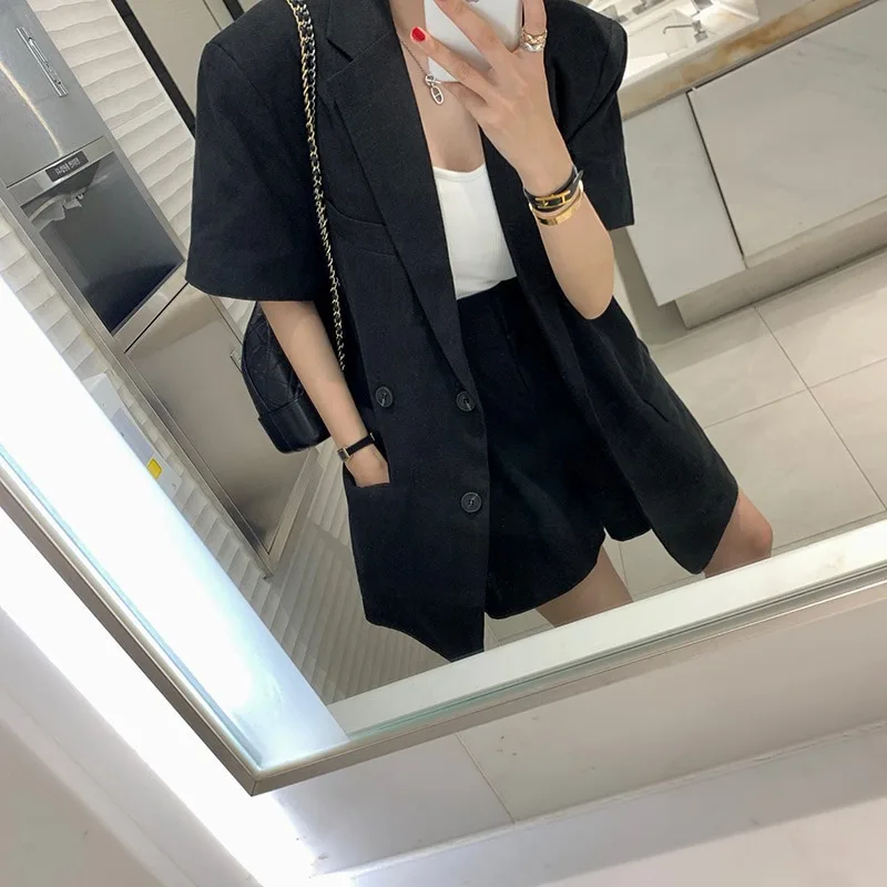 linen-fabric-ort-sve-suit-jaet-and-casual-pants-set-women's-korean-sle-spring-autumn-winter-faion-outerwear