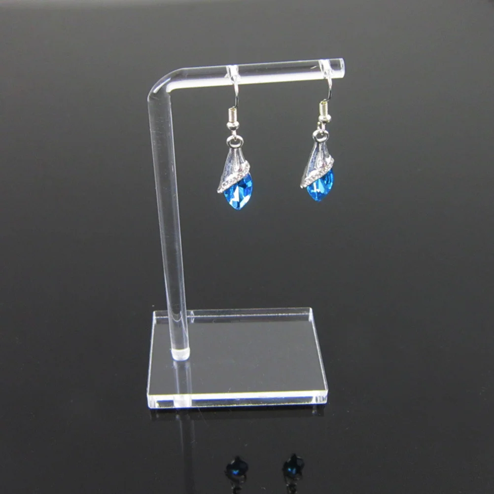 3pcs Transparent Acrylic Earrings Stands 7 Shape Jewelry Organizer Holder For Eardrop Ear Studs Storage Rack Earring Display