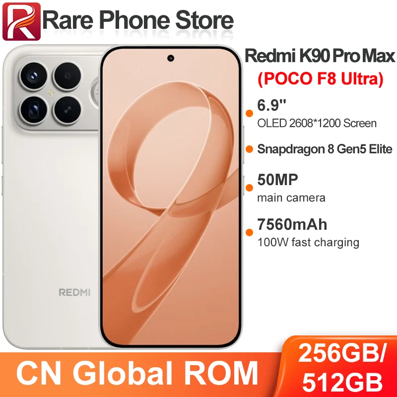 CN Global ROM Redmi K90 Pro Max 256GB/512GB Snapdragon 8 Gen 5