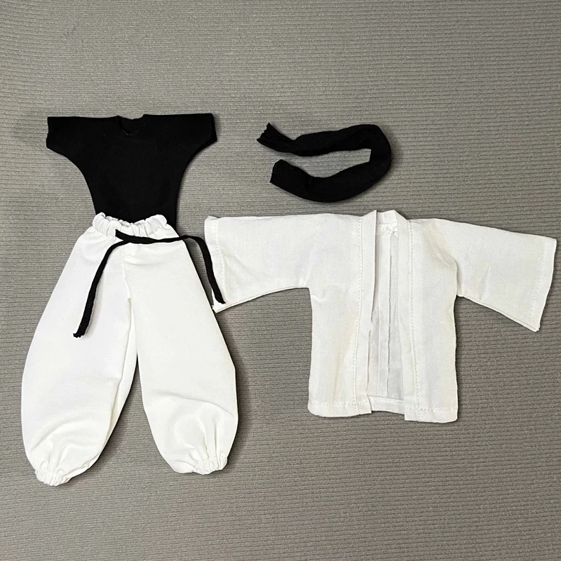 Jujutsu Kaisen Gojo Satoru Kleidungsset im Maßstab 1:12, weißer Mantel, Laternenhose mit Schal für 6-Zoll-Actionfiguren-Körpermodell – Detail 12