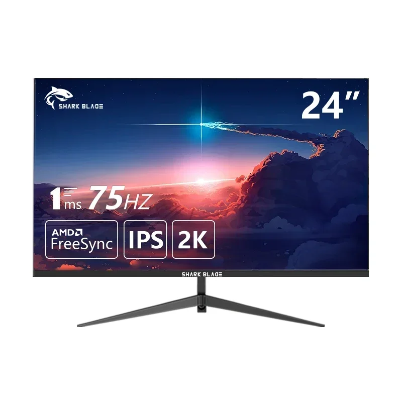 

24 Inch Monitor 2K 75hz Gaming Monitors 16:9 Fast IPS Computer Display 2560*1440p HDMI DP Full HD PC Gamer Screen