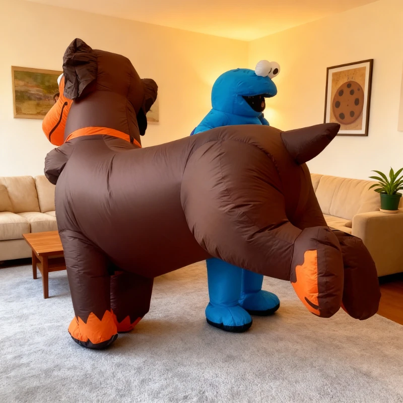 فرحان نفخ السجق الكلب زي الكرتون الألماني الكلب تفجير مجموعة عيد الميلاد كرنفال موضوع حفلة ماكياج فستان بتصميم بدلة #2