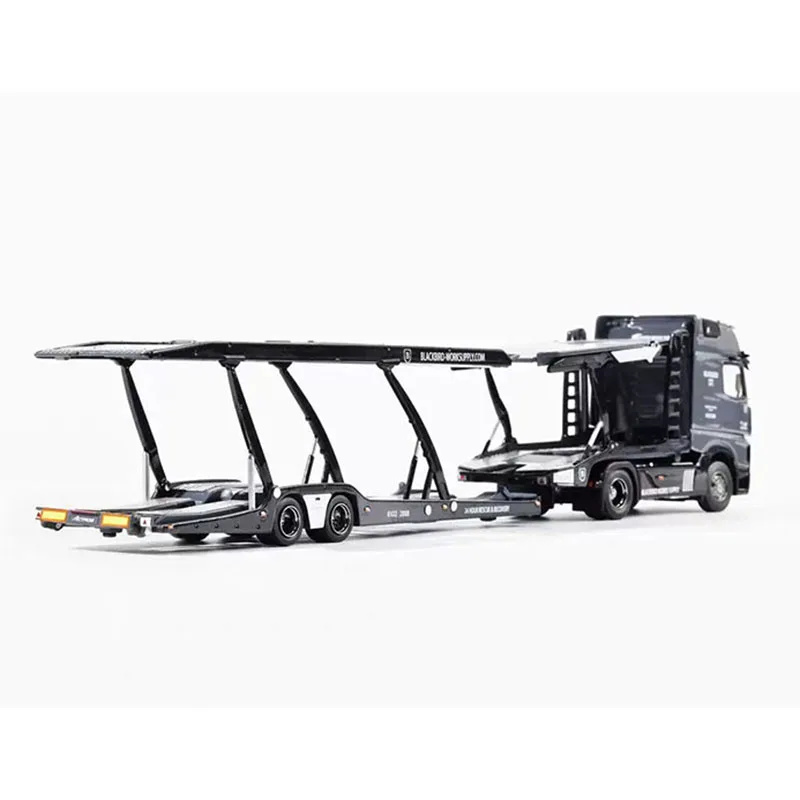 

Модель автомобиля-автовоза Shadow Pro 1:64 ACTROS GIGASPACE с двухъярусным прицепом, литая под давлением, статическая коллекционная модель, украшение, праздничный подарок, игрушка