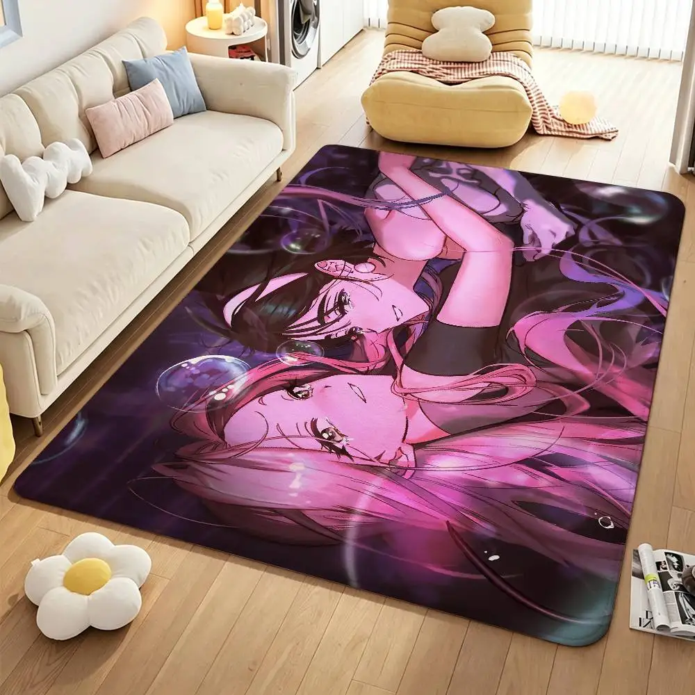 So Cute M-Mizi S-Sua A-Alien S-Stage  Indoor Short Plush Door Mat Anti-Slip Backing Soft Foot Mat for Entryway Bedroom