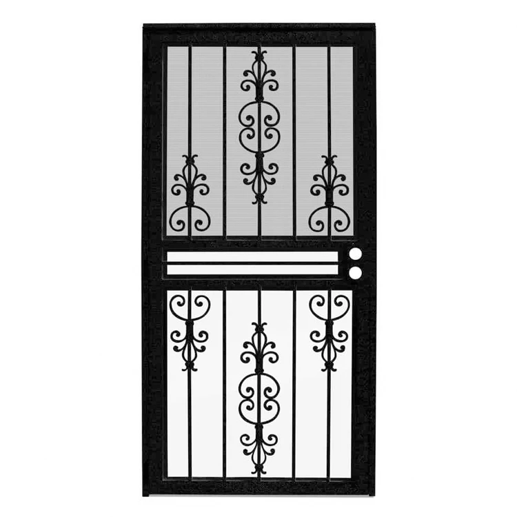 Hot sale residential security door exterior wall security steel door wrought iron security door entrance