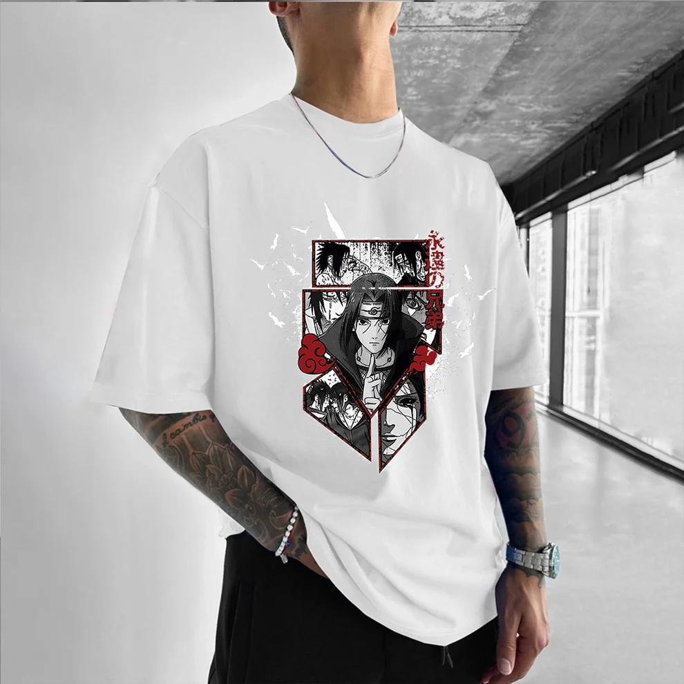 

Anime Naruto Summer Graphic T Shirts Men's Clothing Y2k Oversized Casual Cotton Women's Short Sleeve Tee Tops Harajuku Hip-hop