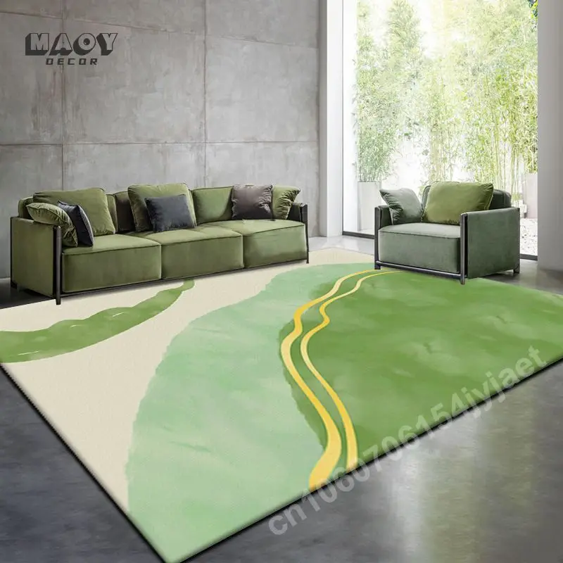 Green Carpets Home Decoration Rugs for Living Room Large Size Sofa Side Area Rug Hotel Hall Non-slip Floor Mat Bedroom Carpet