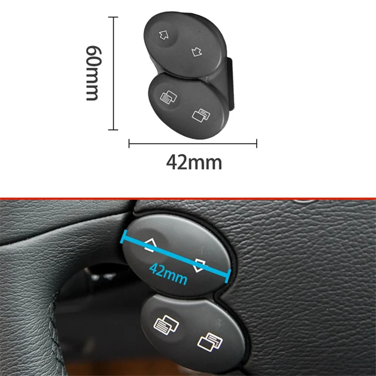 Car Steering Wheel Switch Control Button Trim Cover for Mercedes Benz W218 Cls Class W211 E Class 2006-2008