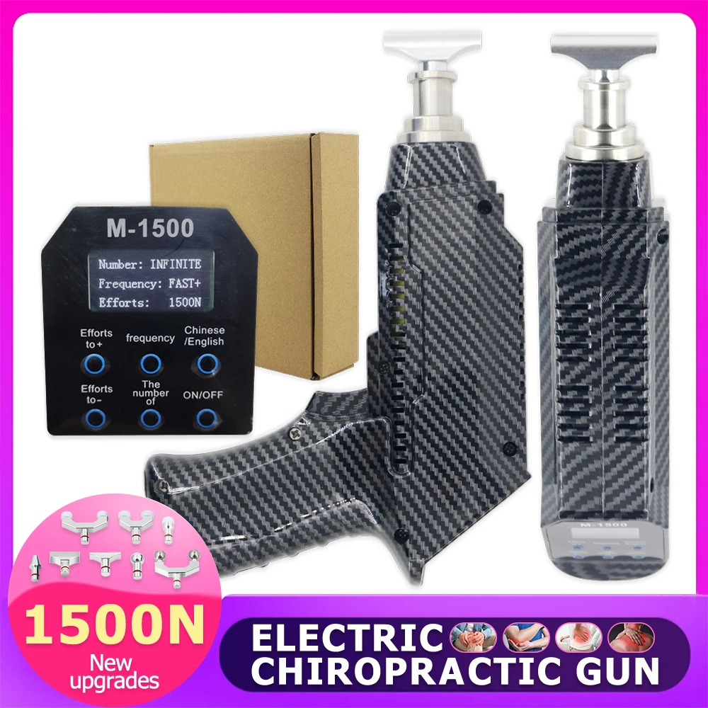 

1500N Chiropractic Adjusting Tool Professional Elecric Adjustable Intensity Therapy Spinal Correction Body Relax Massage Gun