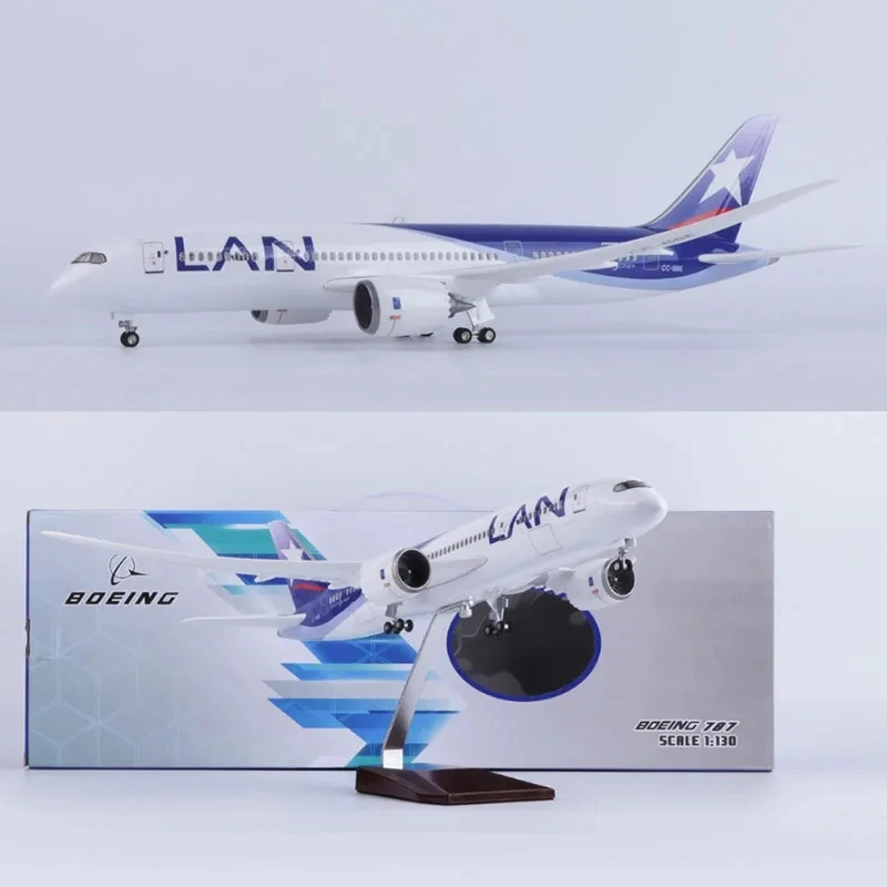 

47CM Chile LAN Airline Airplane Model Toy 787 B787 LANChile Dreamliner Aircraft Plastic Resin Replica Plane For Collection