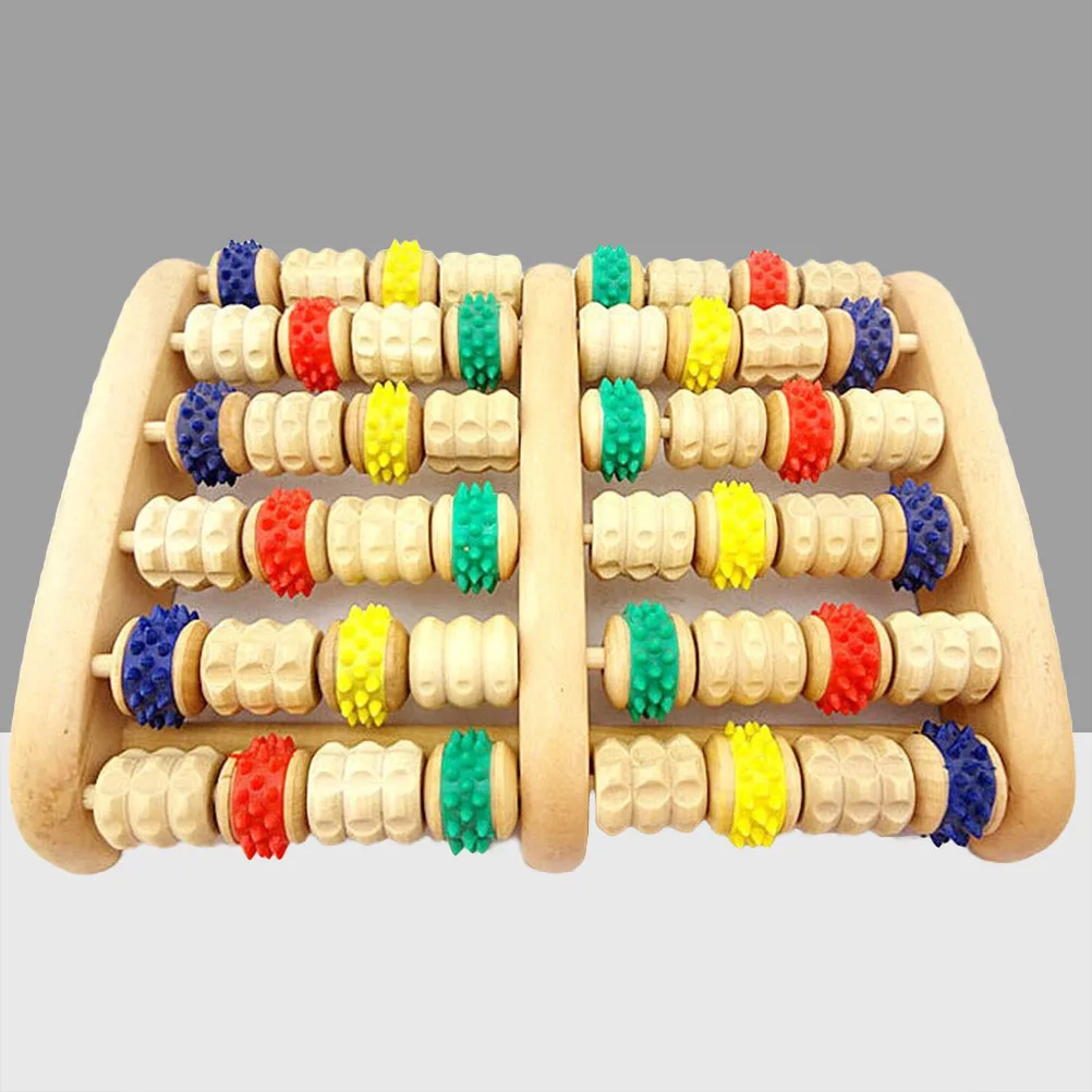 

Foot Massager Roller Solid Wood For Muscle Pain Relief Circulation Stimulation Massage Tool For Relaxation Roller Muscle