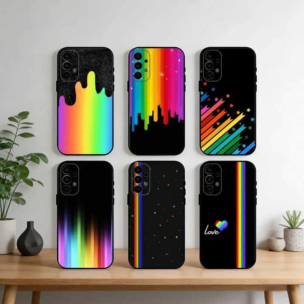 

Gay Lesbian LGBT Rainbow Phone Case For Samsung S25,S24,S21,S22,S23,S30,Ultra,S20,Plus,Fe,Note,10,9,5G Black Cover