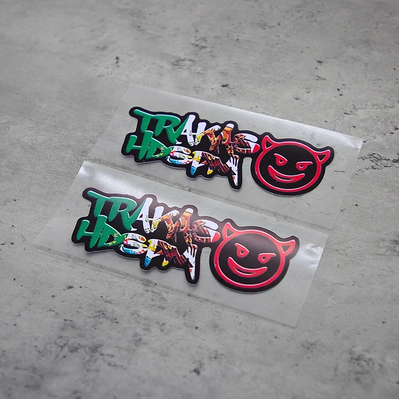 

1 шт. наклейка для авто/работа с надписью «TRAVIS HOPPN» и дьяволом, легко наносится, демонстрирующий вкус уличной культуры