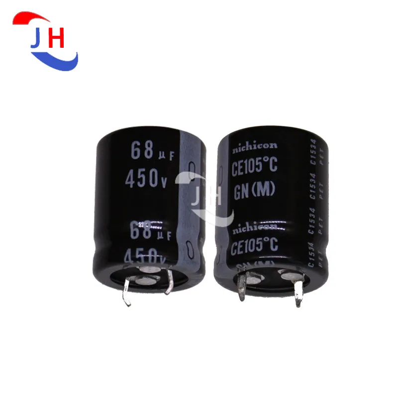1PCS New Aluminum Electrolytic Capacitor 450v68uf 22*25 GN 105 Degree 10mm Pitch 450V 68UF 22x25