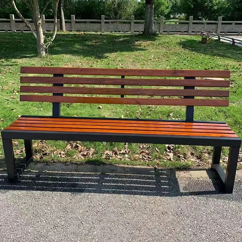 Park chair outdoor bench wrought iron row chair courtyard anti-corrosion bench waterproof and sunscreen