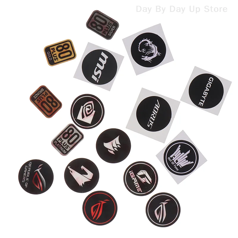 

1pcs Power Supply 80plus Certification Computer Host Fan Sticker Exhaust Fans Label Case Fan Paster Graphics Card Fan Stickers