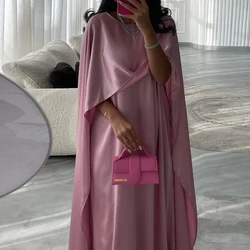 Chic Fashion Round Neck Loose Long Dress Spring Women Long Sleeve Shawl Party Dress Autumn Vintage Solid Color Maxi Dress Mujer