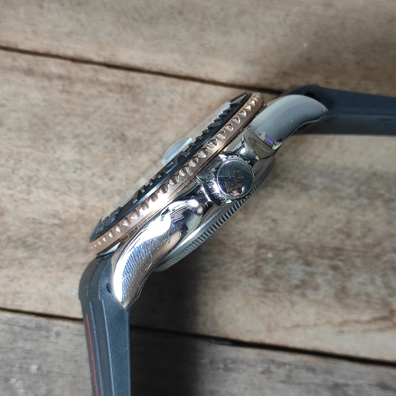 ساعة كوارتز Mingshi Yacht Jinggong لحركة 2315 مقاومة للماء وقوية ومضيئة للرجال شريط سطحي أزرق رياضي خارجي