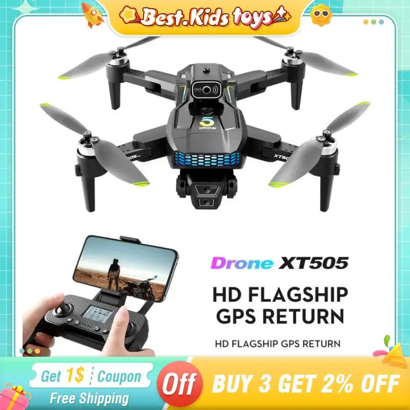 

XT505 RC Drone 4K HD Obstacle Avoidance 5G GPS Folding Aerial Gesture Photography Brushless 1.2KM Kids Toys Boys Quadcopter Gift