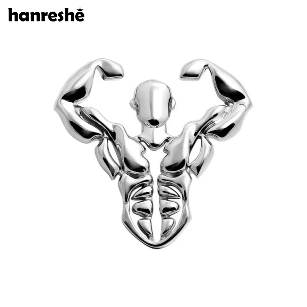 Hanreshe Funny Muscle Men Fitness Brooch Pins Medical Muscle Tissue Lapel Badge Jewelry Gift for Bodybuilder Boys and Men