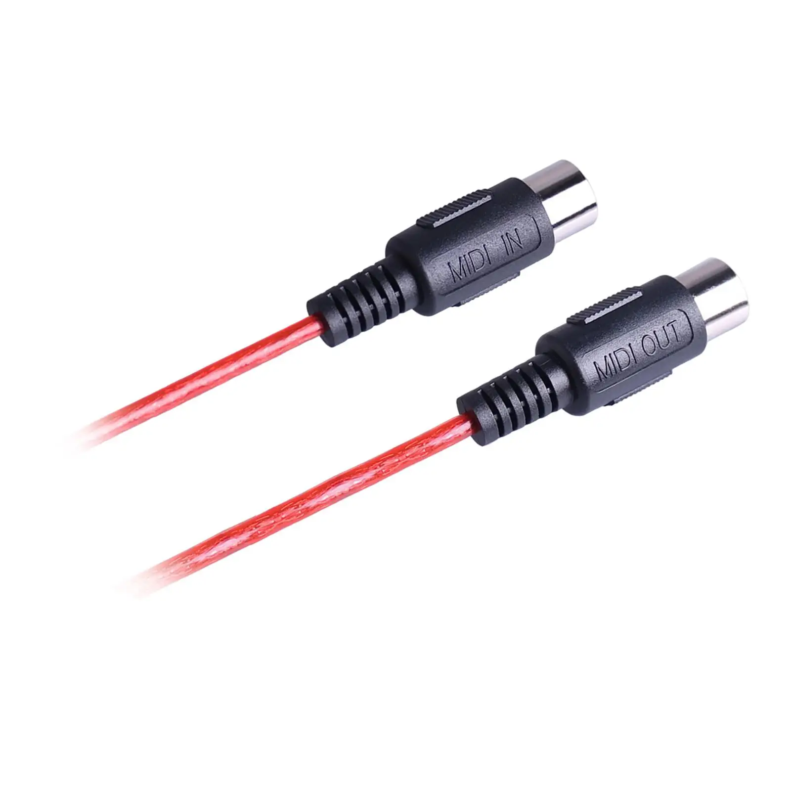 Cable MIDI de 5 pines, conector de audio y cable de extensión para procesadores de efectos de piano electrónico, mezcladores y amplificadores. Cable de alta calidad con núcleo de cobre.