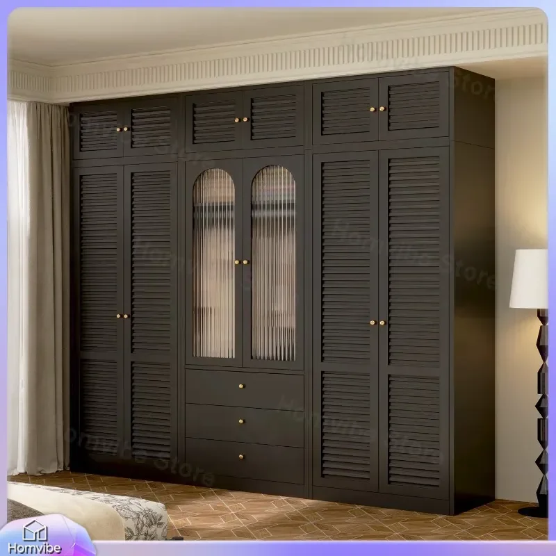 Simple Steel Wardrobe Household Bedroom Clothes Storage Cabinet Easy Assembly Rental Room Shutter Door Opposite Door Baby