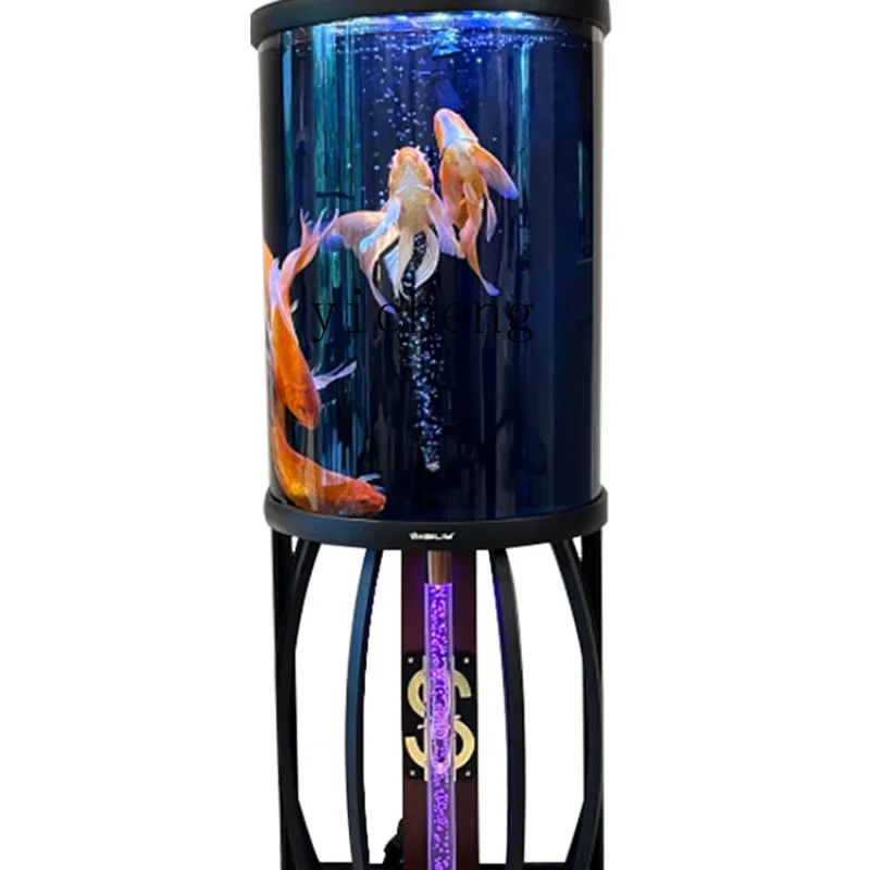 

ZK semi-cylindrical fish tank living room small floor ecological intelligent acrylic aquarium free of water change