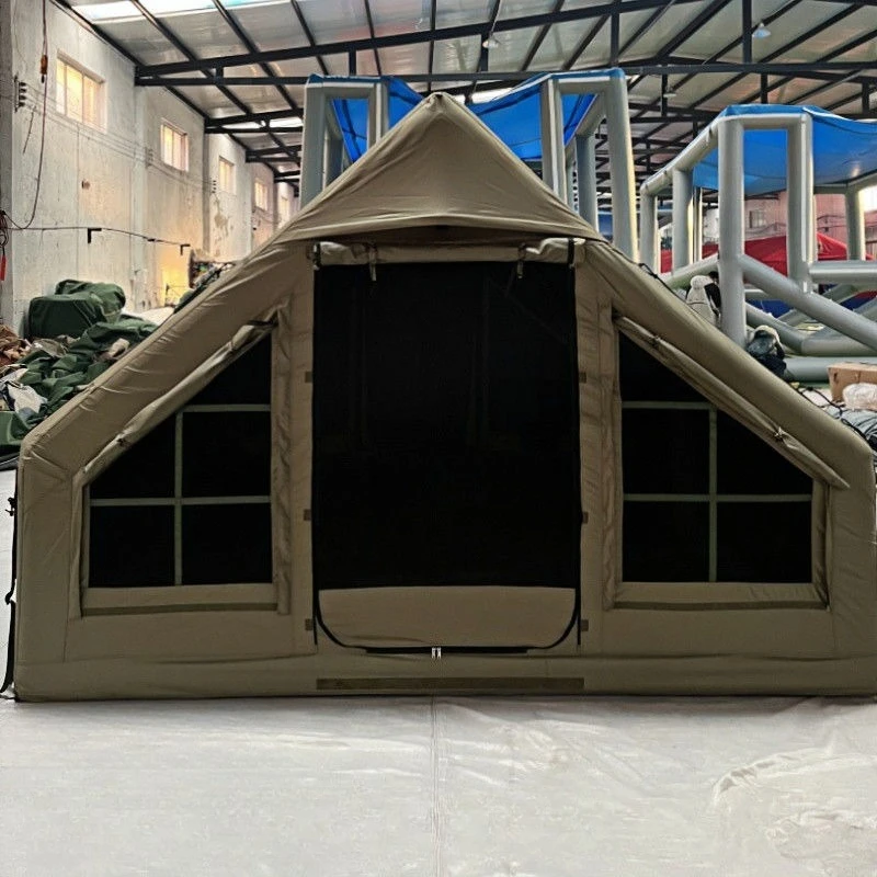 خيام قابلة للنفخ سميكة السفر مقاوم للماء التخييم في الهواء الطلق خيام مساحة كبيرة غير نافذ للمطر يندبروف خيمة منزلية قابلة للنفخ #1