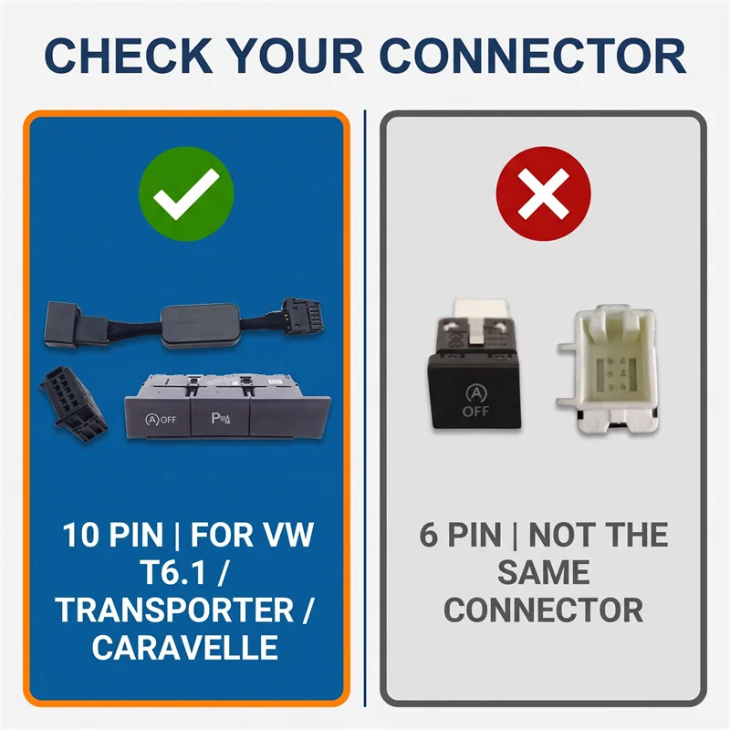 For 2019-2024 VW Transporter Caravelle Multivan California T6.1 Automatic Start&Stop Eliminator Engine System Off Device Cable