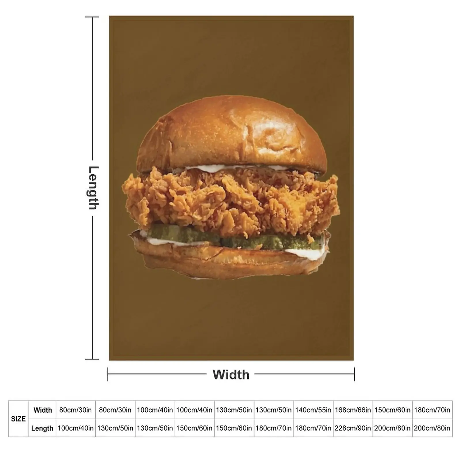The famous chicken sandwich \t \t Throw Blanket halloween Heavy Nap Beach Blankets