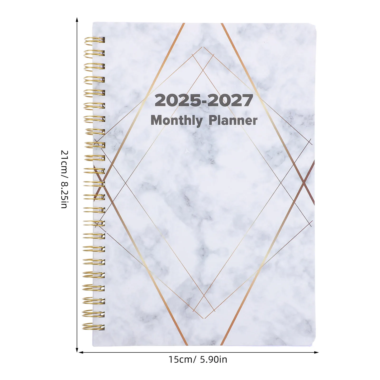 สมุดวางแผนรายเดือนหลายปี 2025-2027 ปกแข็ง ปฏิทินรายวัน รายสัปดาห์ รายเดือน สำหรับจัดการงานและการเรียน