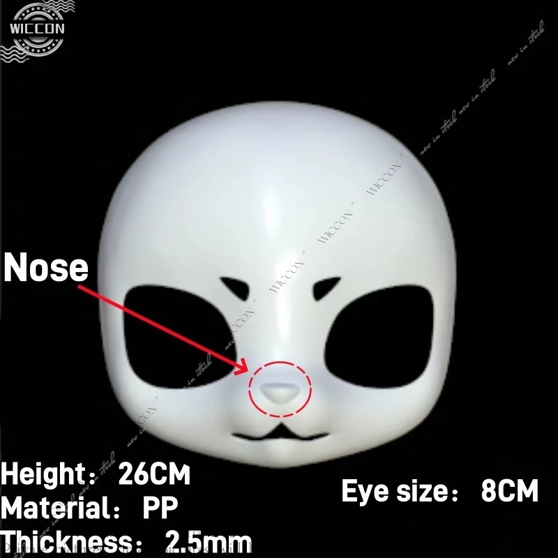Kemono Fursuit Maske Canidae Felidae Maske Schädel Pelzigen Kig Tier Niedliche Halloween Party Frau Mann Japanische Maske Zwei Arten Maske