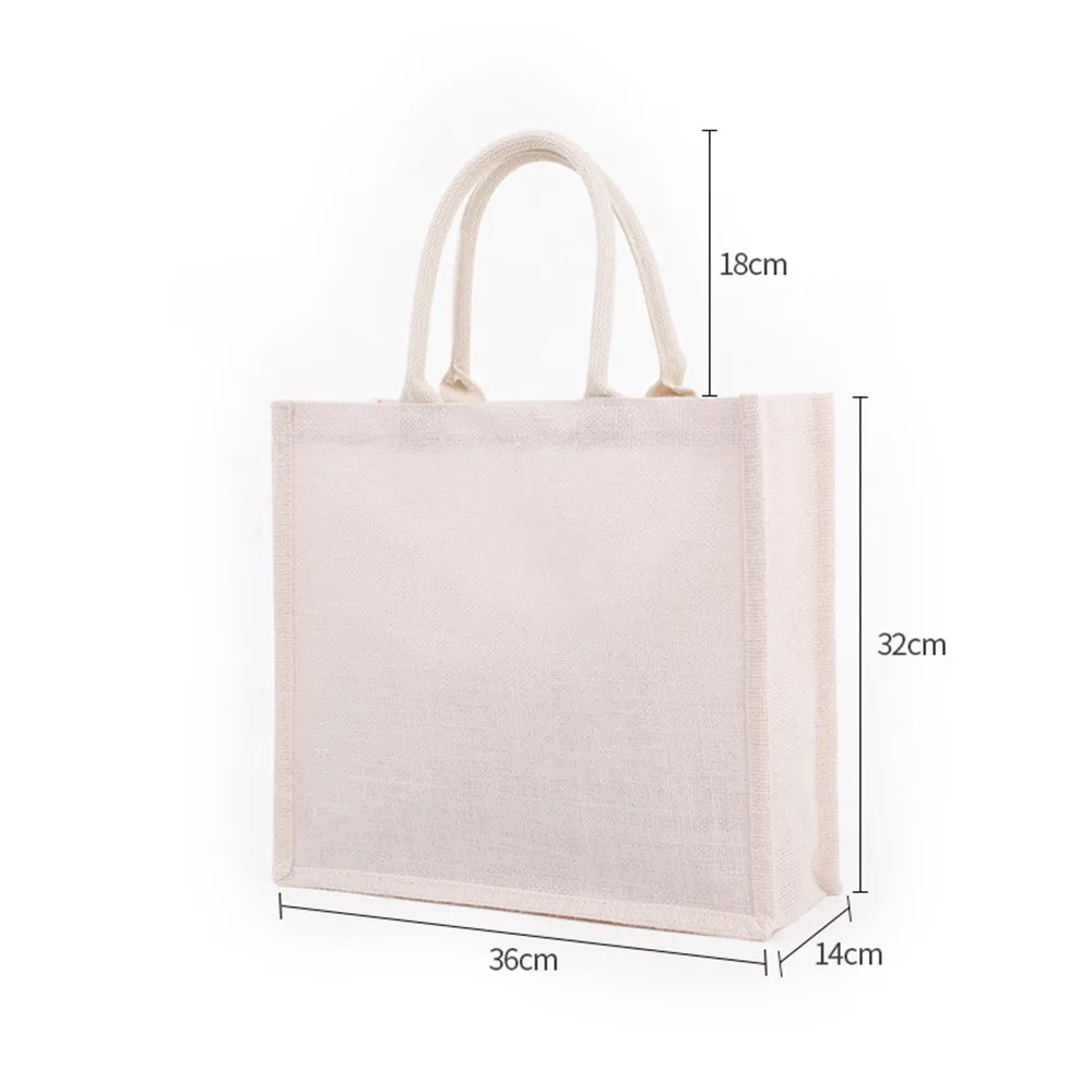 Tote Shopping Bag Women Casual Large Capacity Travel Beach Storage Organizer DIYBlank Bag with Sturdy Handle