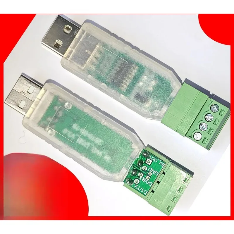 Data, to USB keyboard virtual serial port, test converter module.
