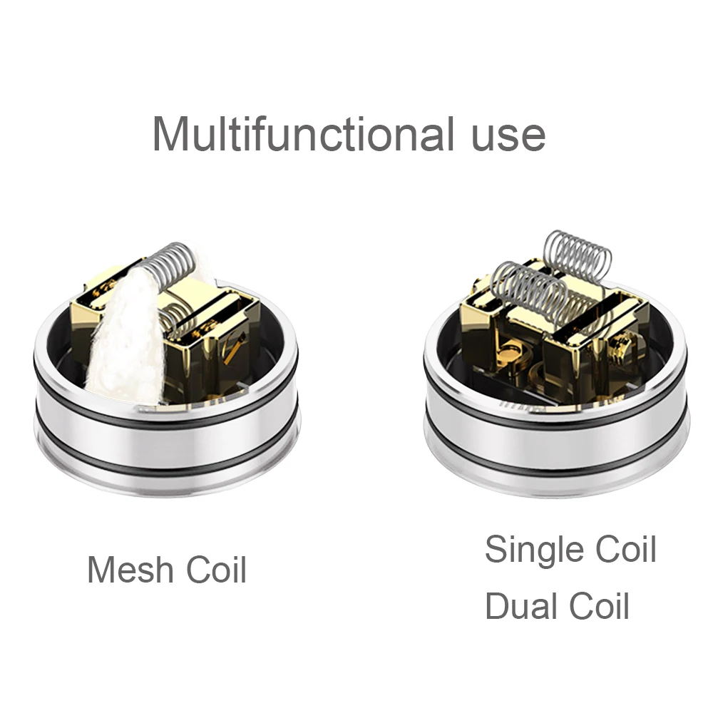 Vmiss mesh pro rda tank 25mm einstellbare 316ss mesh spule ein-/doppels pule mit squonk bf pin verdampfer wiederaufbau zerstäuber