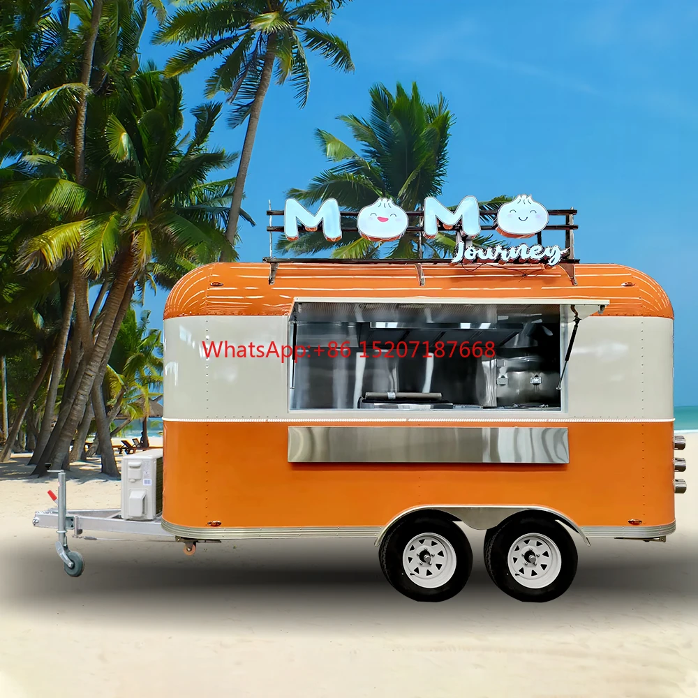 Multifunctional Stainless Steel Food Trailer Coffee Carro De Comidas Bakery Pizza Food Truck with Full Kitchen