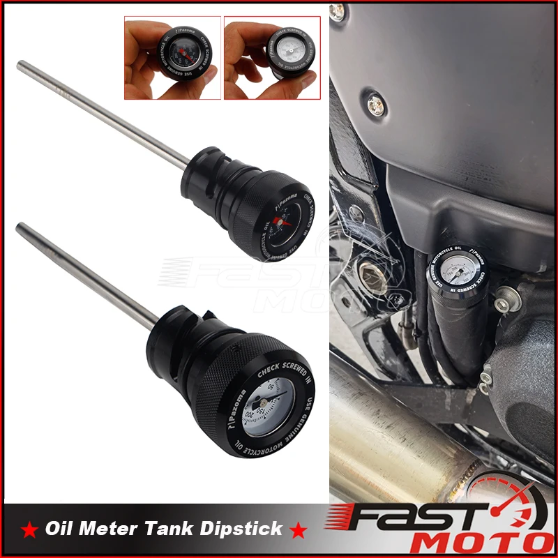 

Motorcycle Oil Cap Tank Temperature Gauge Engine Dipstick Fuel For Harley Softail Fat Boy Breakout Fat Bob FXBR FLFB Sport Glide