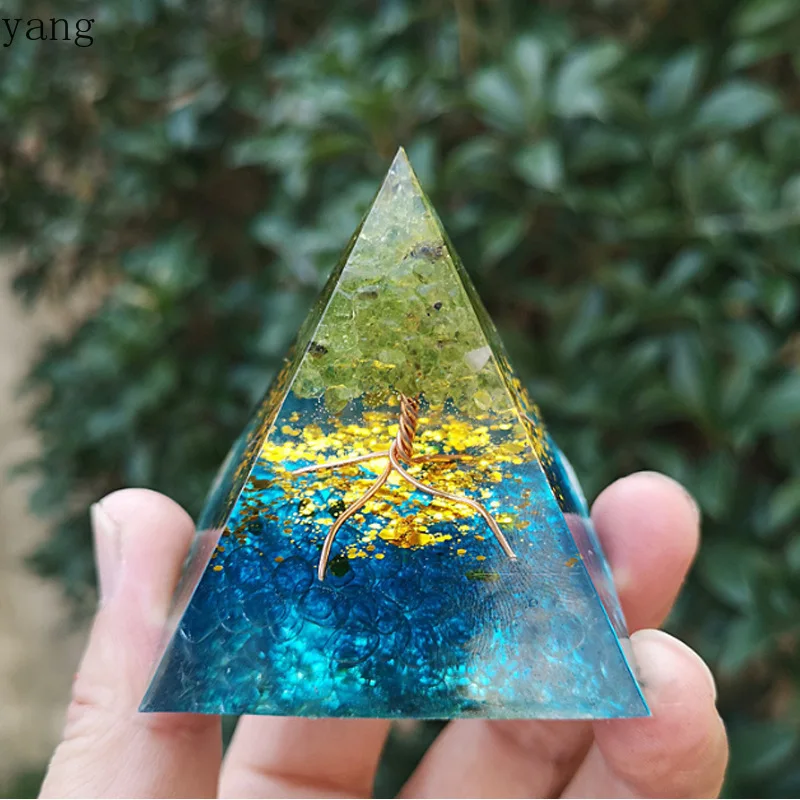 CX 6-5cm New Pyramid Ornament Crystal Crushed Stone Pyramid Exquisite