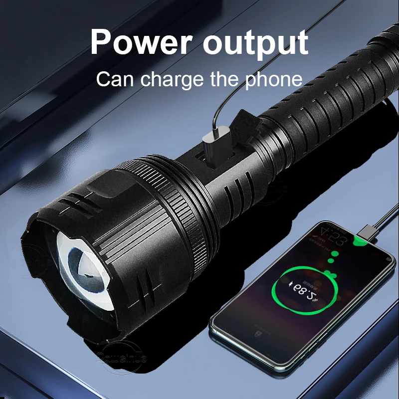 XHP360 Super High Power Rechargeable Led Flashlight Type-c Usb Recharge 18650 Led Lanterna Camping Lamp Tactical Hand Torch