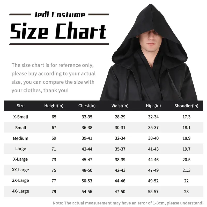 DY20คาเฟเล่ฮาโลวีนเสื้อคลุมชุดคอสเพลย์ชุดอัศวินเจไดสีน้ำตาลสีขาวเสื้อคลุมมีฮู้ดโอบี วันสีดำคอสเพลย์เครื่องแต่งกายสำหรับผู้ใหญ่