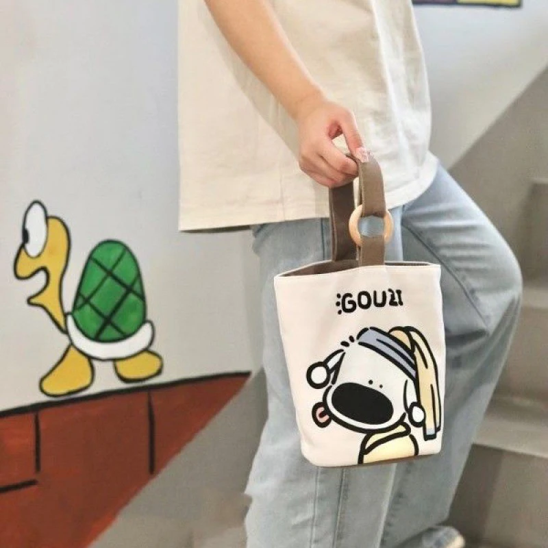 Lunch Bag Cartoon Canvas Lunch Box Picnic Tote Eco Bento Bag Small Handbag Dinner Container Food Storage Bags