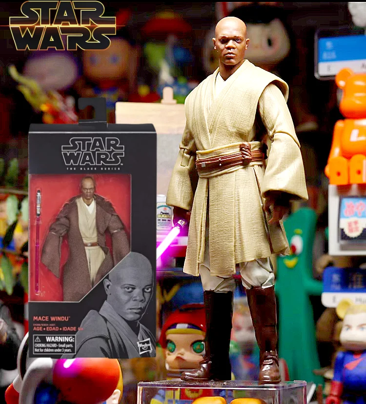 6-Inch Hasbro Star Wars The Black Series Mace Windu Action Figure Toys Collection Model Doll Toys Ornament Gift