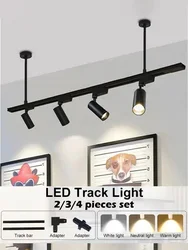 Set Track Lamps LED Spot Lighting 20W 30W 40W 220V Track Light Fixtures with Rail for Ceiling Wall Living Room Tracks Spots Home