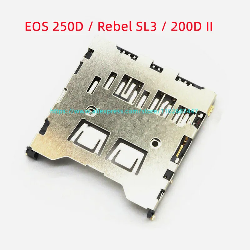 

NEW For Canon EOS 250D / Rebel SL3 / 200D II SD Memory Card Reader Connector Slot Holder Camera Replacement Spare Repair Part