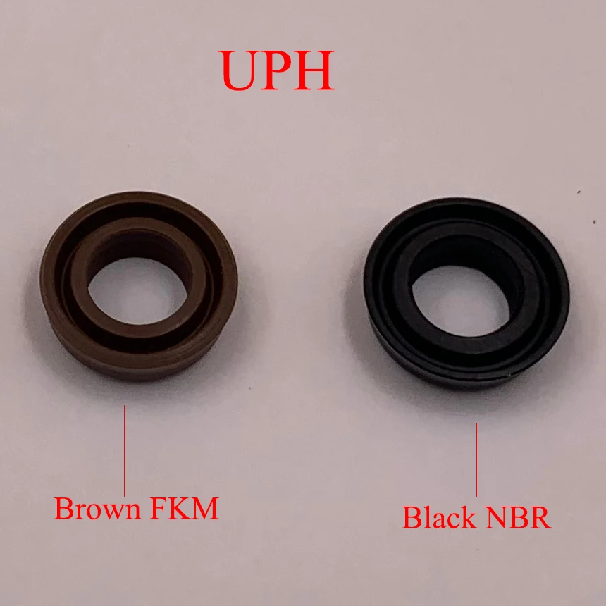 UPH 6*12*5 6x12x5 8*16*8 8x16x8 Brown FKM FPM Rubber Dustproof Groove Two U Lip Hydraulic Piston Rod O Ring Gasket Oil Seal