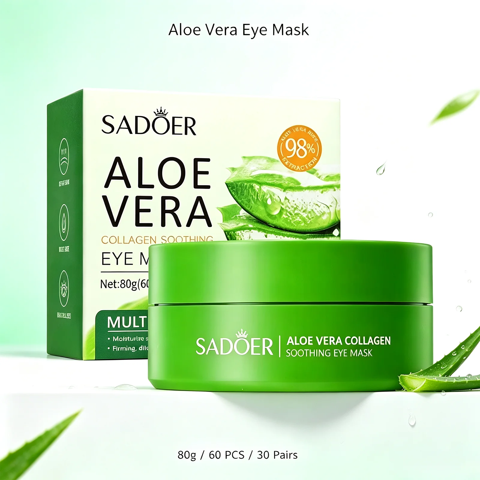 SAODER 60 個アロエベラコラーゲンアイパッチ抗くまア - Eye Pad Collagen のレビューと価格